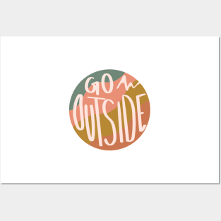 Go Outside lettering Posters and Art